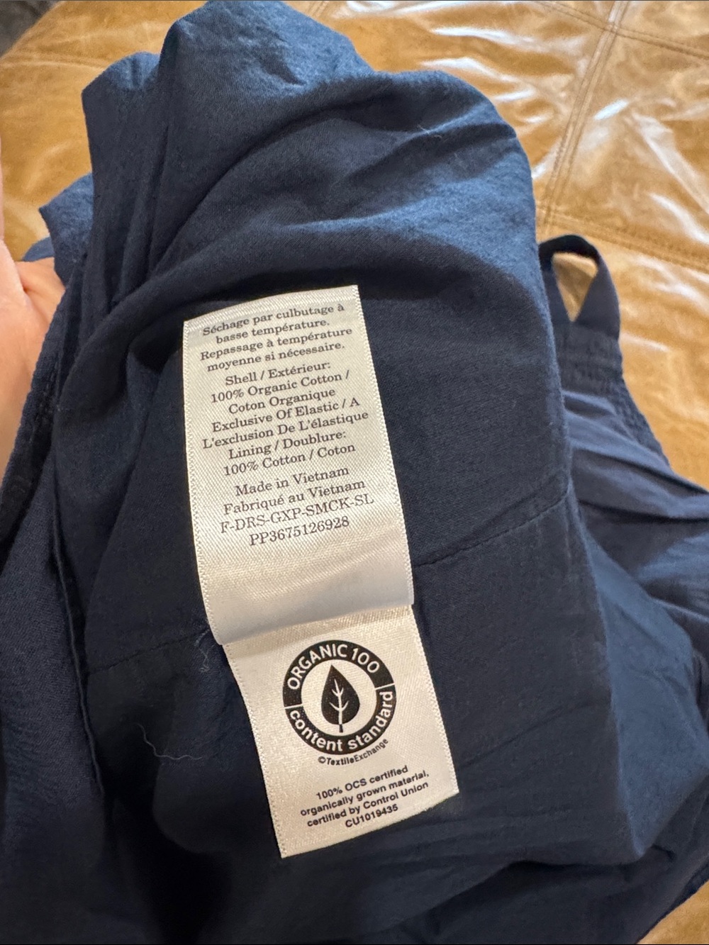 Everlane Navy Blue Smocked Maxi Dress - Picture 8 of 8